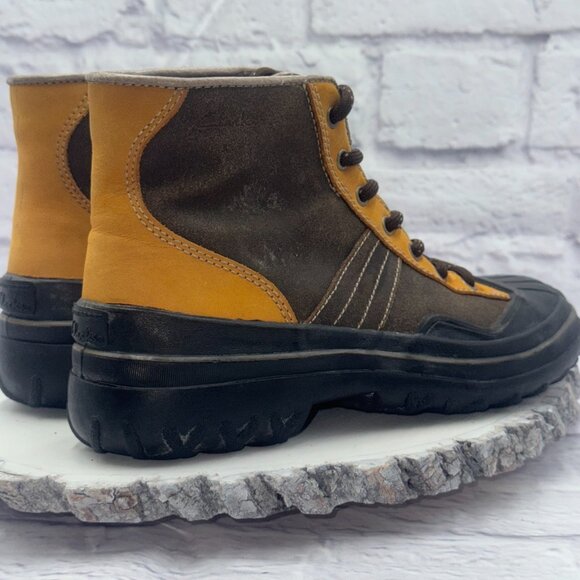 Clarks Womens Sz 7 Leather Waterproof Mucker Duck Boots Weatherproof Lace Up - Picture 8 of 12